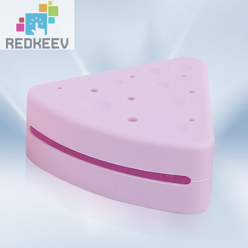 Hộp Đựng Mút Trang Điểm Silicone Hình Tam Giác Tiện Lợi Cho Đi Du Lịch