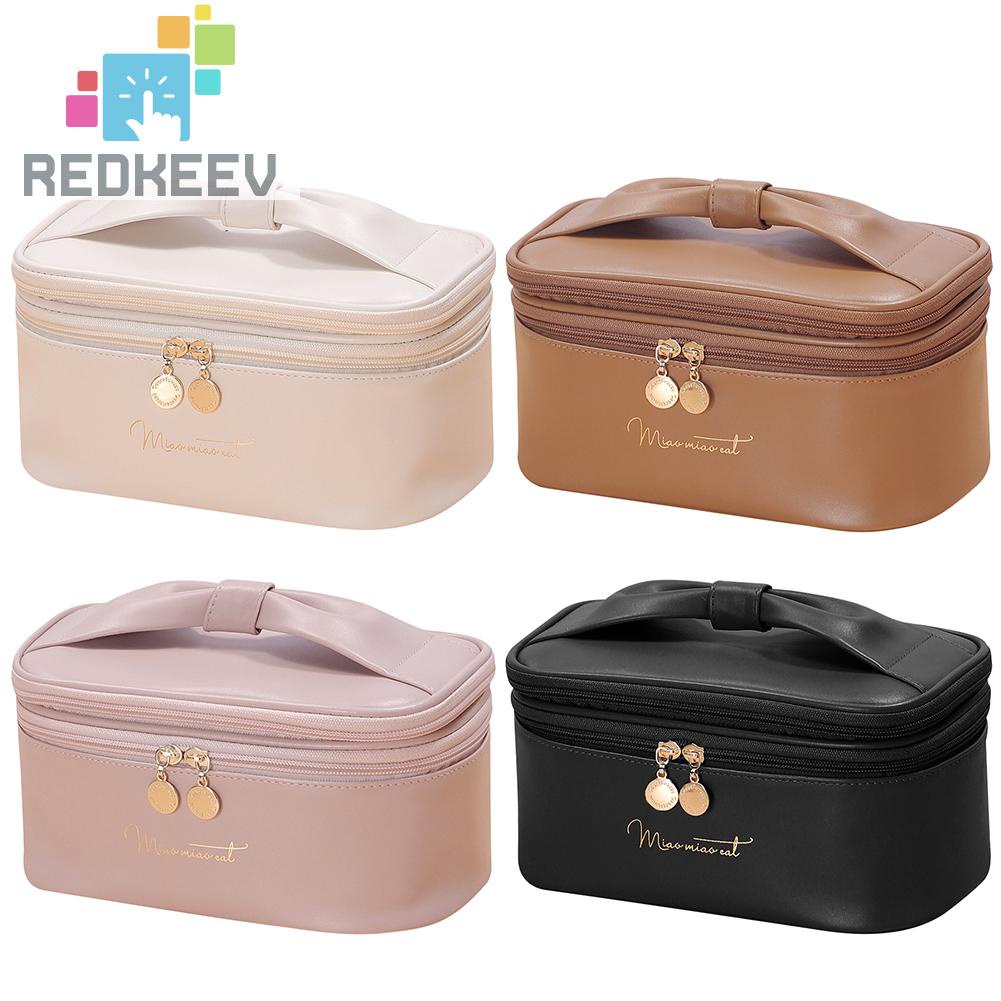 Túi Đựng Mỹ Phẩm Hai Lớp Thắt Nơ Xinh Xắn Cho Nữ