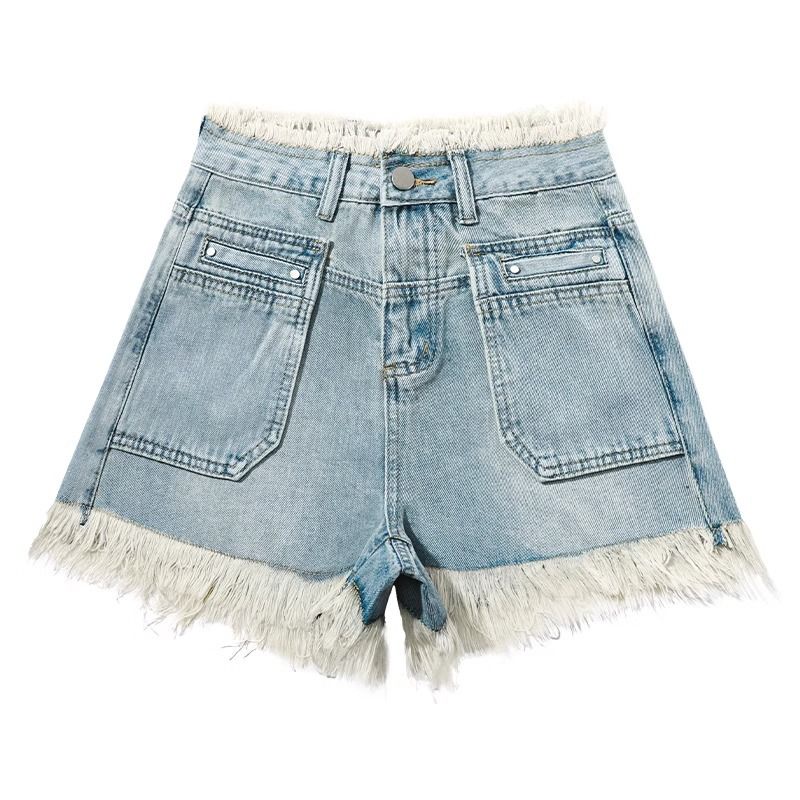 Quần Short Denim Chữ a Lưng Cao Phong Cách Mới Cho Nữ