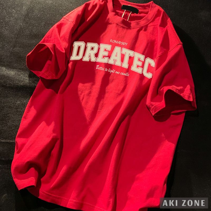Áo Thun 100% Cotton Tay Ngắn Dáng Rộng Thời Trang Cho Nam Giới