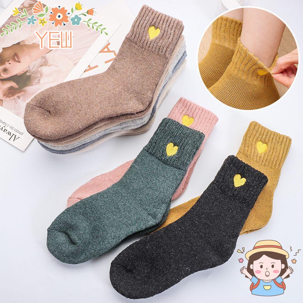 Vớ Cotton Len Cashmere Dày Giữ Ấm Thời Trang Cho Nữ