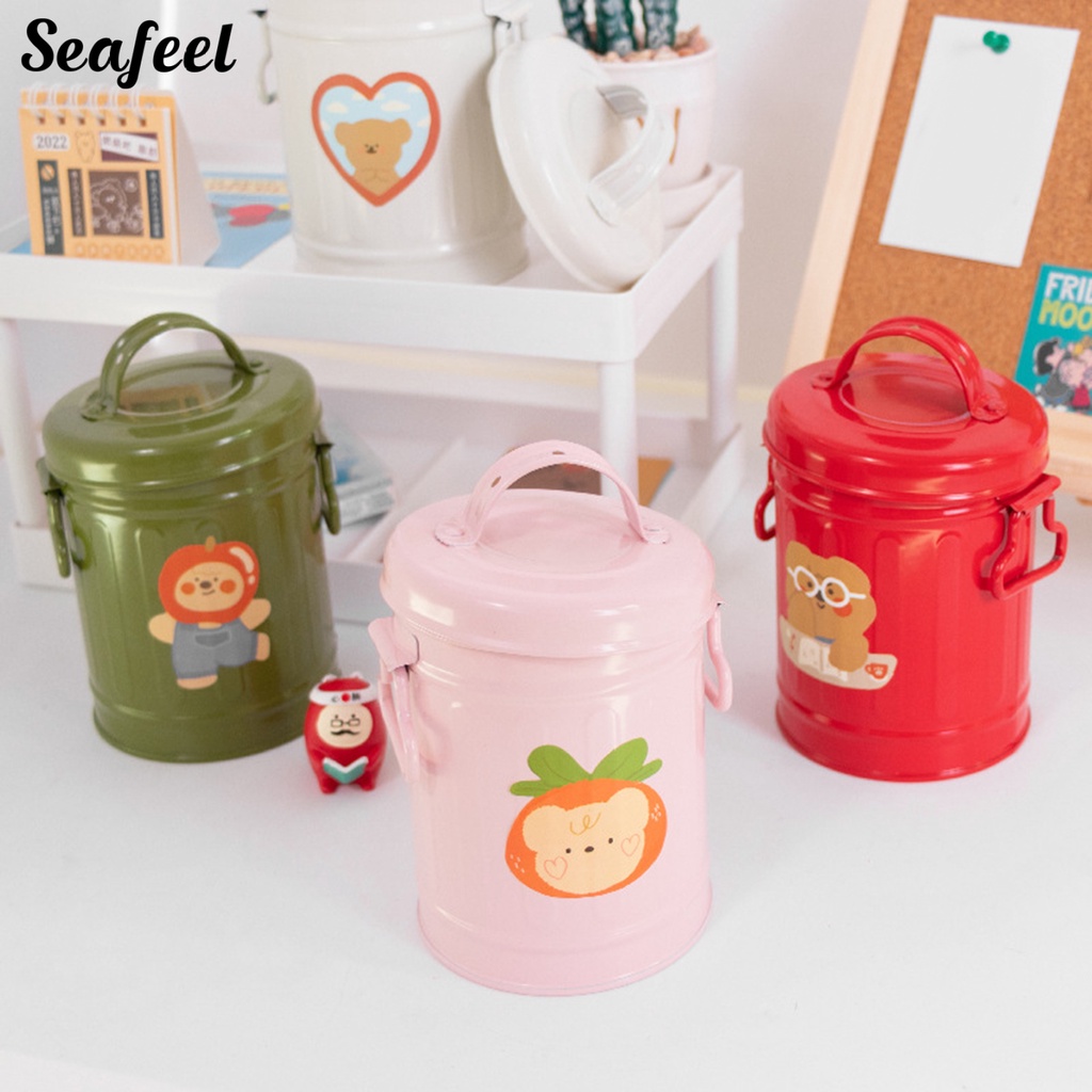 Giá Đỡ Cọ Trang Điểm Bằng Sắt Sức Chứa Lớn Dễ Thương Cho Học Sinh