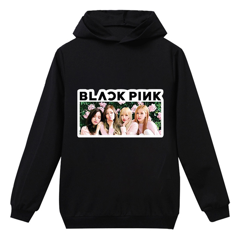 Áo Hoodie Thể Thao Tay Dài In Hình Hoạt Hình BLACKPINK Dành Cho Trẻ Em