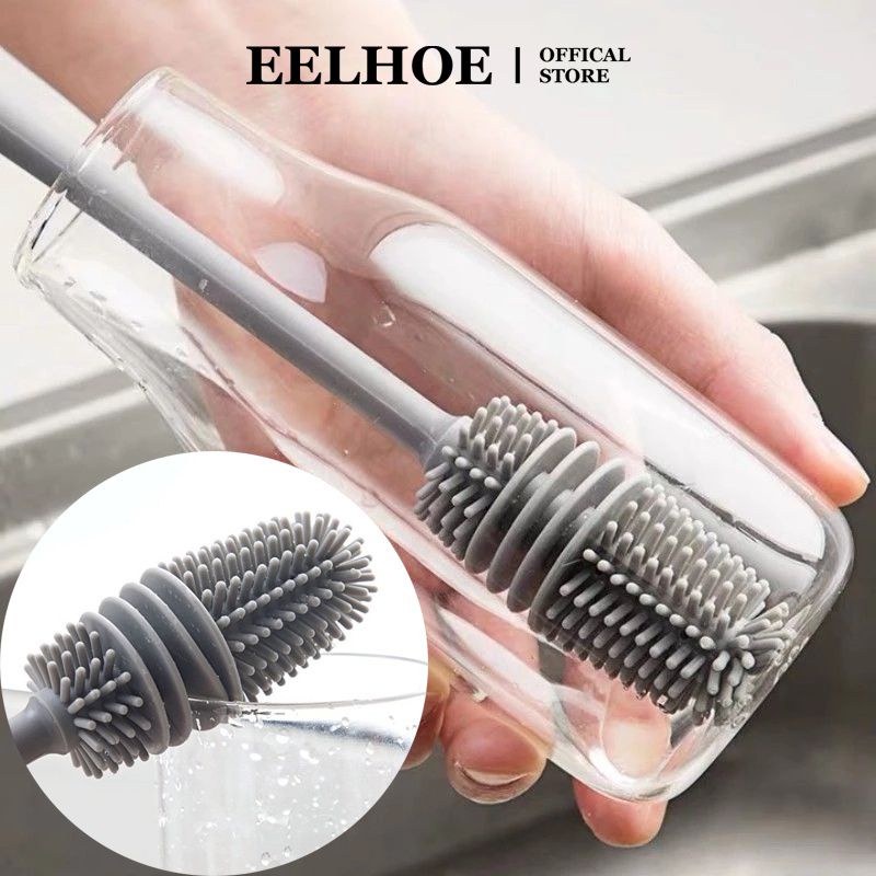 1 Cọ Silicone Cán Dài Vệ Sinh Ly Cốc Tiện Dụng