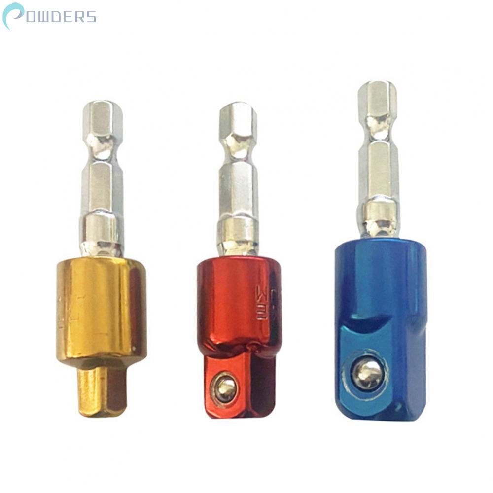 Bộ 3 Món Phụ Kiện Thanh Nối Mũi Khoan Điện Lục Giác Màu Xanh Dương / Bạc / Đỏ