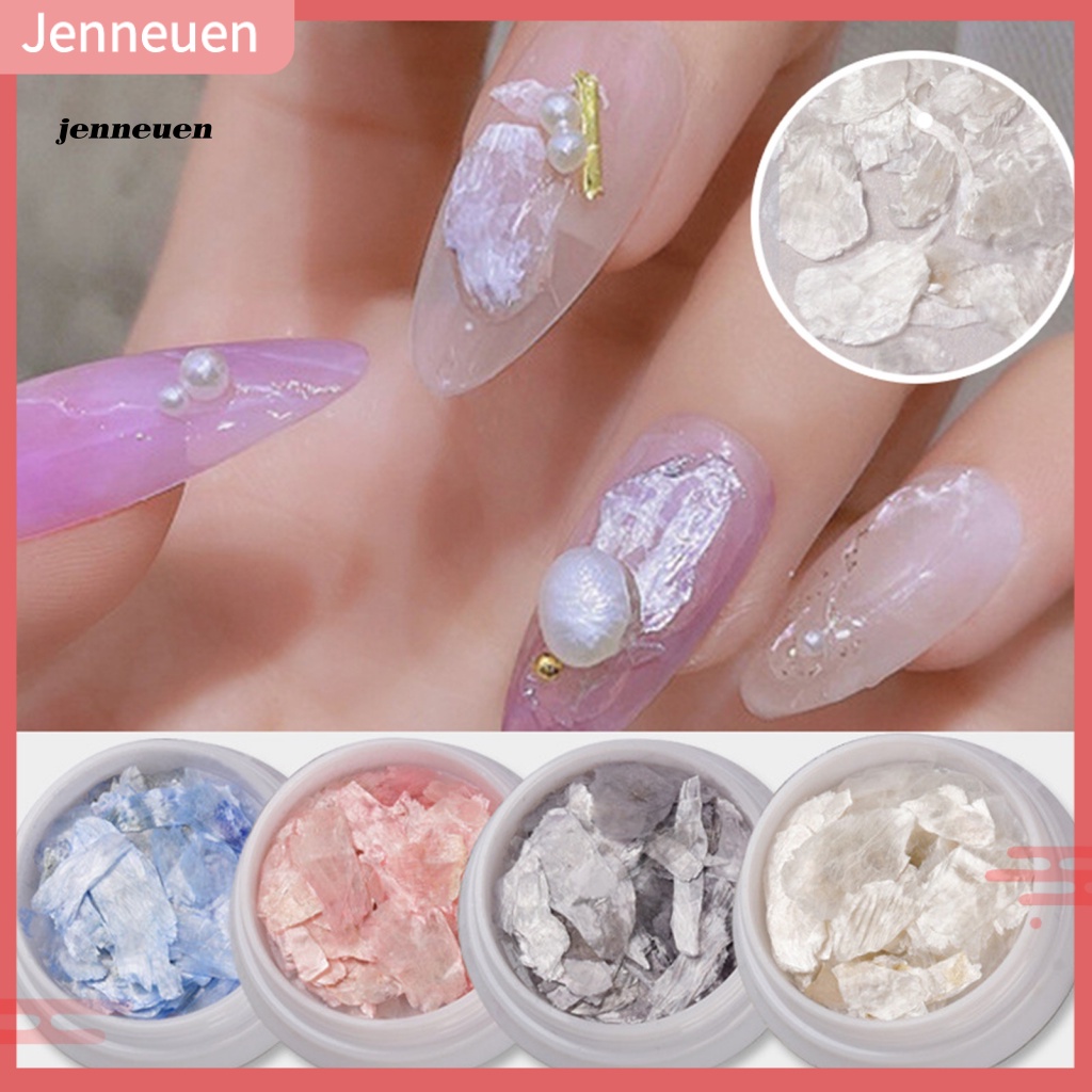 1 Hộp Phụ Kiện Trang Trí Móng Tay Hình Vỏ Sò Lấp Lánh DIY