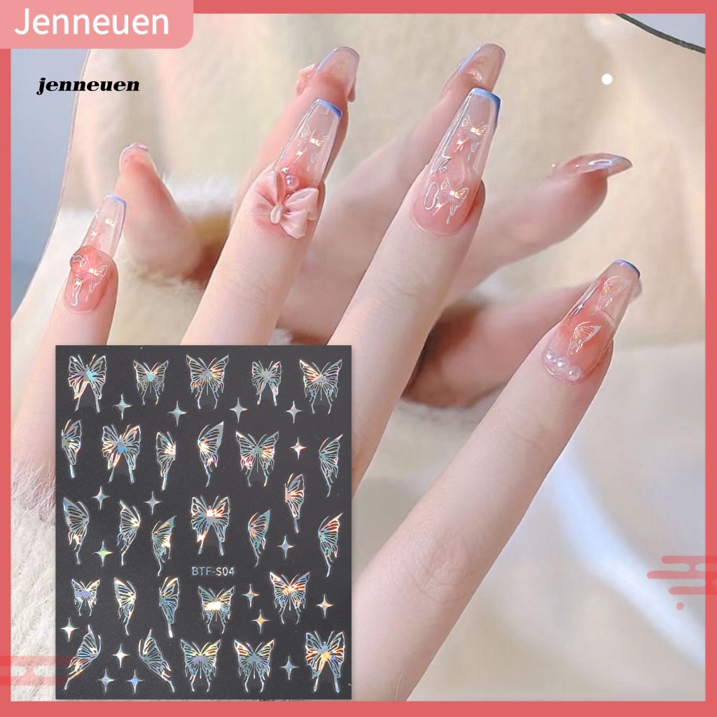 Jen Set 2 Tấm Hình Dán Móng Tay Vui Nhộn Cho Gia Đình Hoặc Bạn Bè