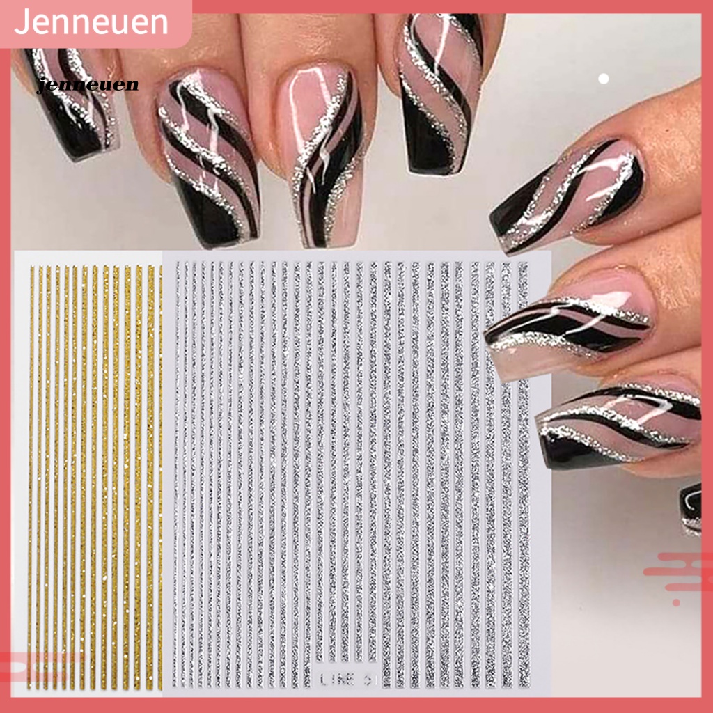 Miếng Dán Trang Trí Móng Nghệ Thuật Họa Tiết Lấp Lánh Có Thể Tháo Rời