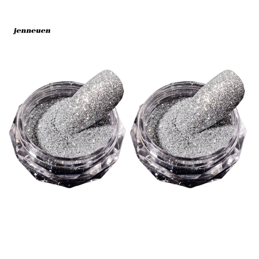 Bộ 2 Lọ Bột Kim Tuyến Lấp Lánh Khô Nhanh Dùng Trang Trí Móng Tay DIY