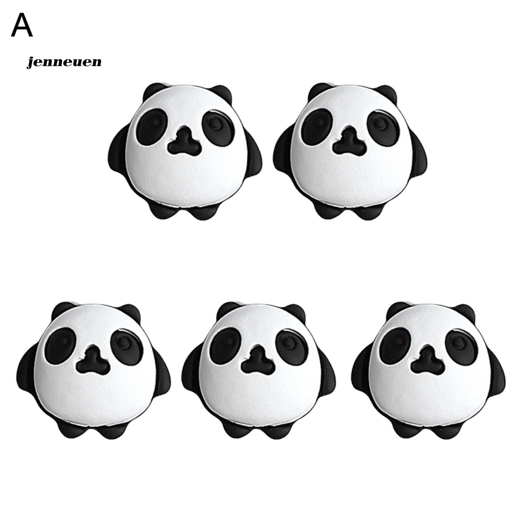 Set 5 Phụ Kiện Trang Trí Móng Tay Hình Bánh Macaroon Gấu Trúc Không Phai Màu