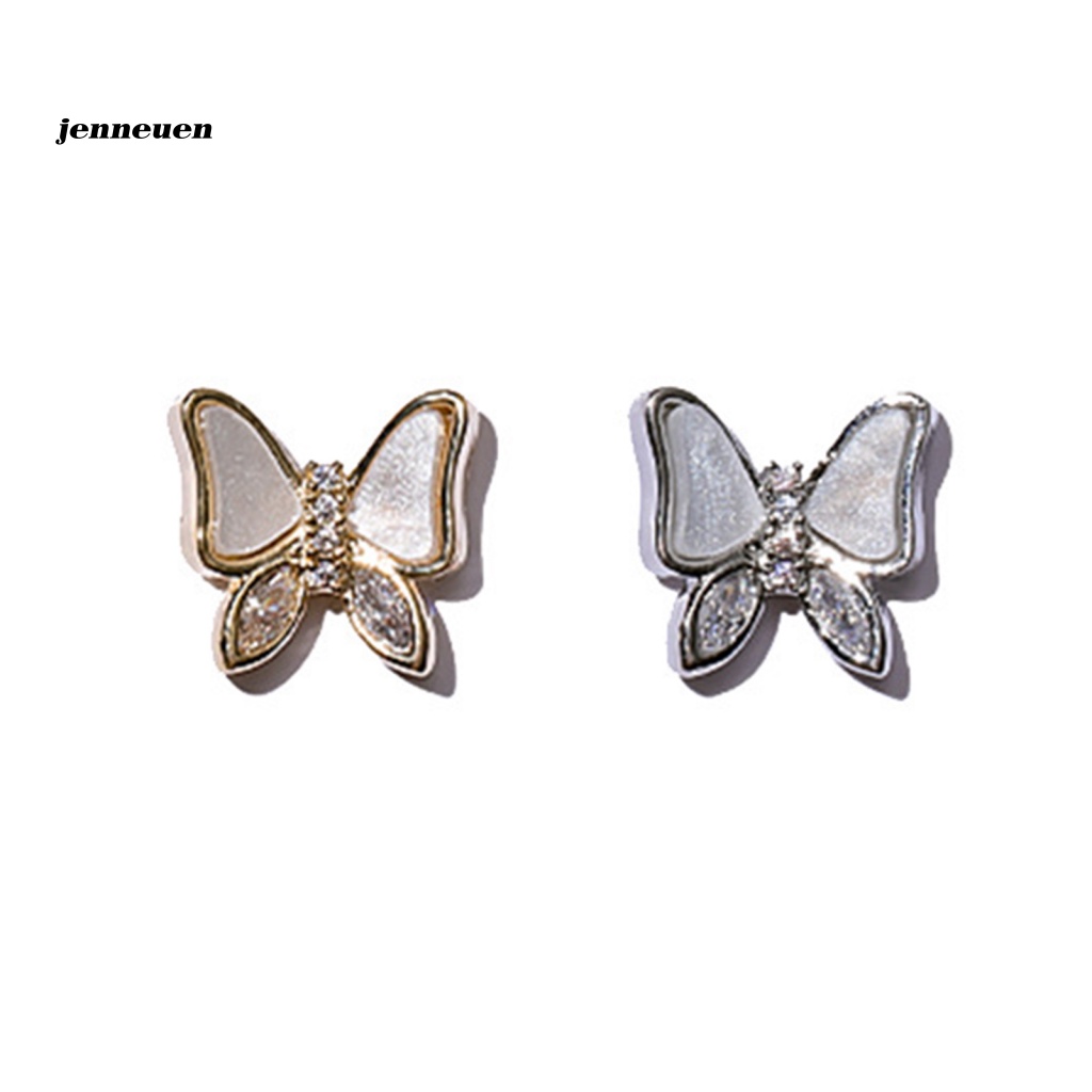 Set 2 Phụ Kiện Trang Trí Móng Tay Hình Bướm Trọng Lượng Nhẹ Thời Trang DIY