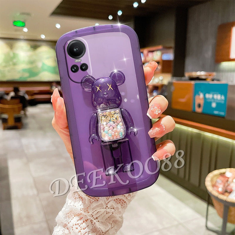 Ốp Điện Thoại Mềm Có Giá Đỡ Hình Gấu Cho OPPO Reno10Pro + Reno10 Pro Plus Pro + 5G 4G 2023 Reno 10 10Pro