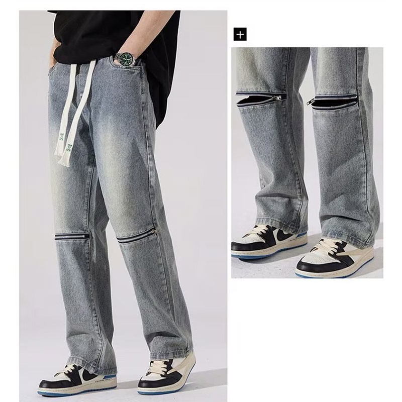 Quần jeans Dài Ống Rộng Thời Trang Dành Cho Nam