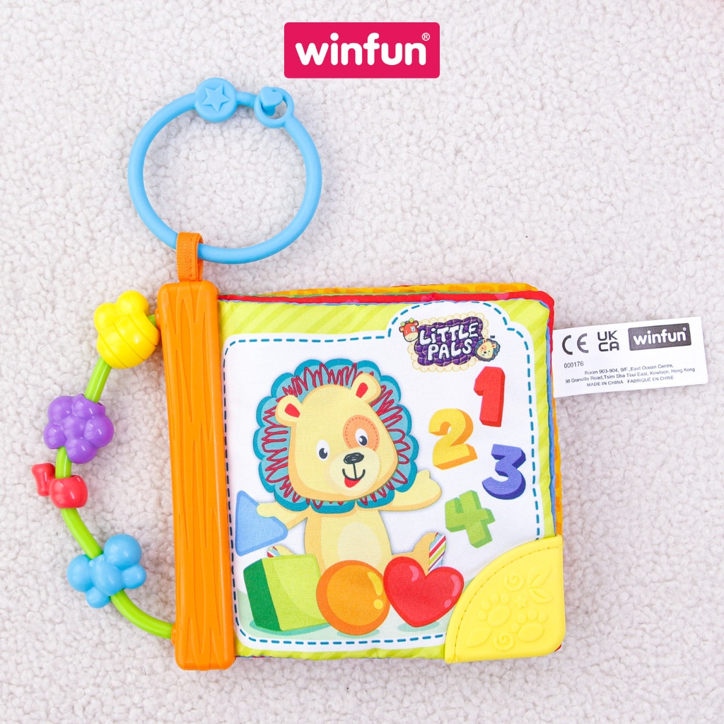 Sách vải treo động vật hoang dã Winfun cho bé, gặm nướu đồ chơi trẻ em phát triển trí tuệ
