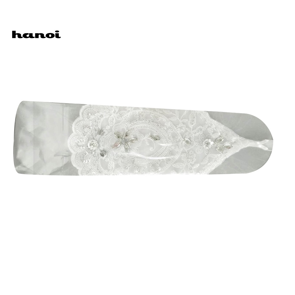 Găng Tay Hở Ngón Đính Hoa Ren Cho Cô Dâu Ngày Cưới