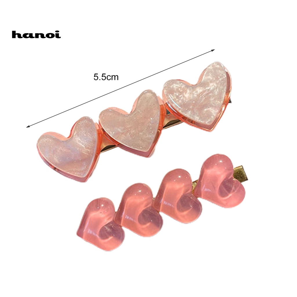 Set 2 Kẹp Tóc Hình Trái Tim Xinh Xắn Cho Nữ