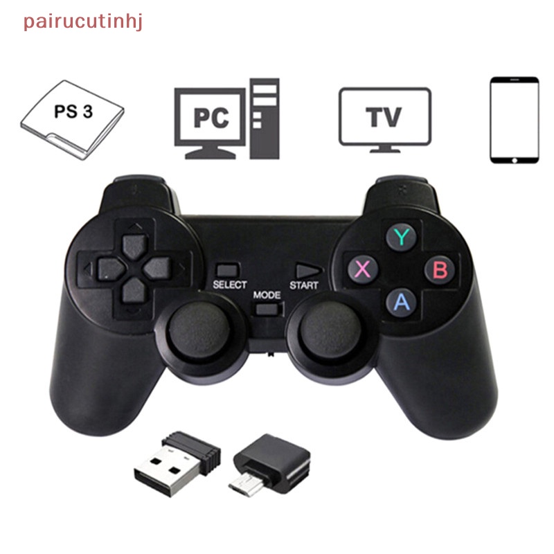 Cặp Tay Cầm Điều Khiển Chơi Game Không Dây 2.4GHz Cho PS3 PC TV Box