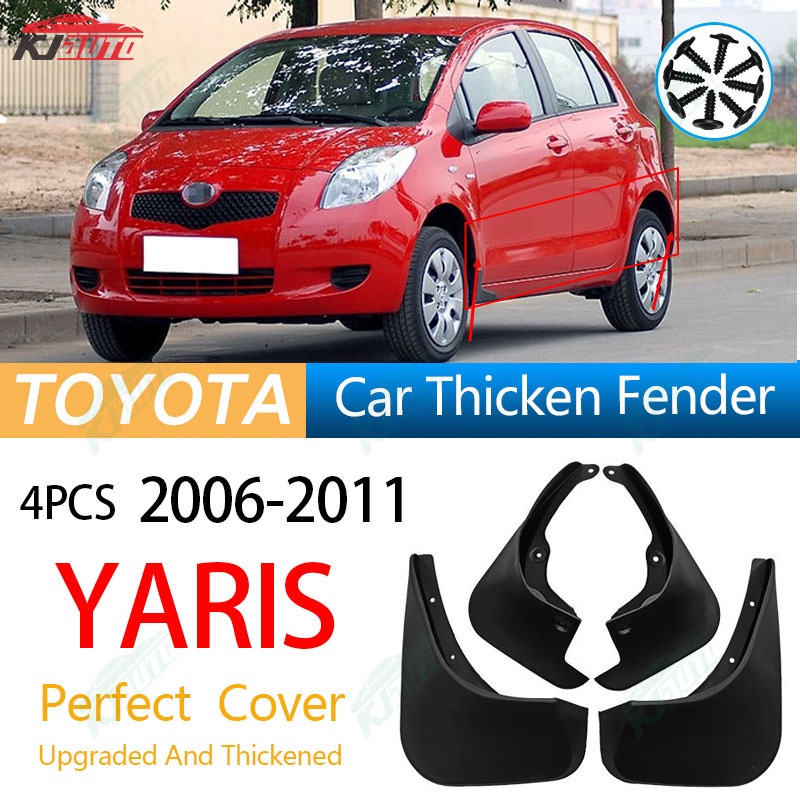 Bộ 4 Tấm Chắn Bùn Trang Trí Xe Hơi Toyota Yaris 2006-2011