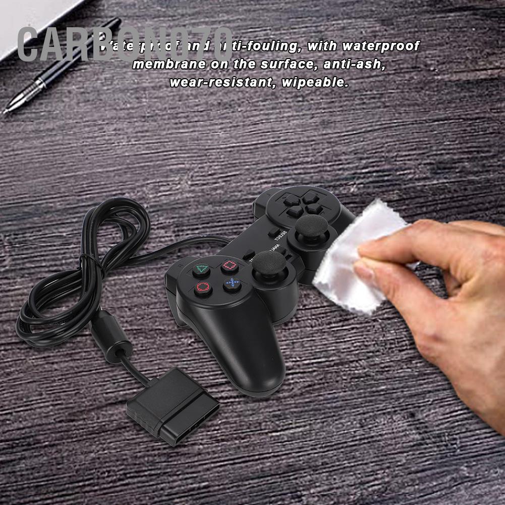 Carbon070 Tay Cầm Chơi Game Có Dây Độ Nhạy Cao Động Cơ Kép Cho Bộ Điều Khiển Máy PS2