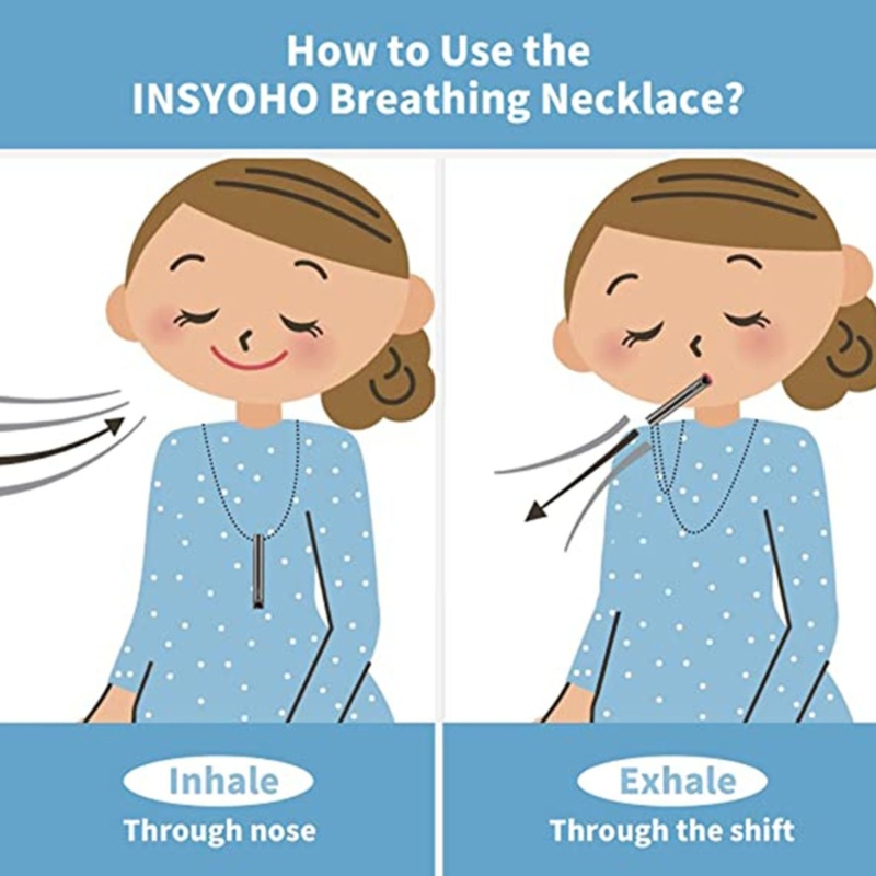 Boom stress relief mindful breathing vòng cổ bằng thép không gỉ mindfulness vòng cổ để thư giãn giảm lo âu necklac