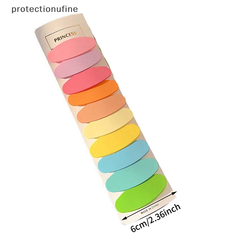Bộ 10 Kẹp Tóc Màu Đen / Hình Chữ Nhật / Oval / Vuông Xinh Xắn Cho Bé Gái PR3VN