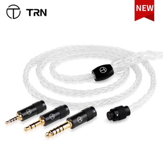 Dây cáp nối tai nghe trn t3 pro 8 lõi bạc nguyên chất 2.5 / 3.5 / 4.4mm với mmcx / 2pin cho trn vx pro v90 mt1