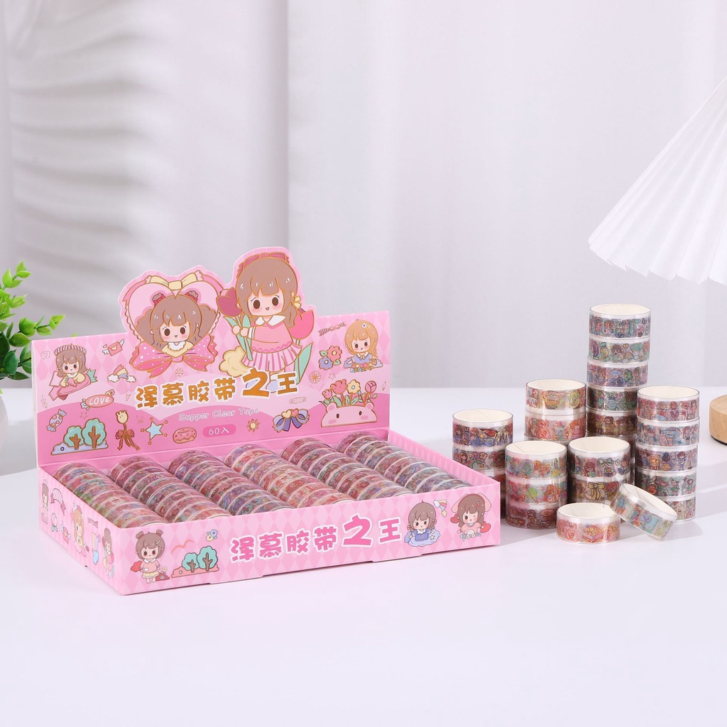 Miếng Dán pet Trong Suốt Họa Tiết Hoạt Hình Dễ Thương diy TZ049