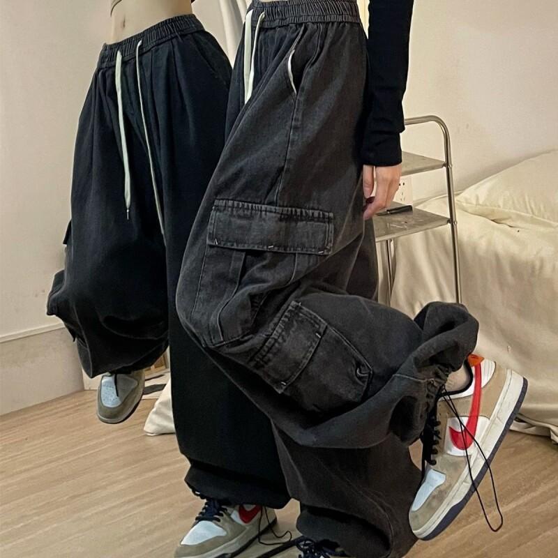 FUJIN quần_ống_rộng Quần Túi Hộp Vintage workwear pants 2023 NEW Style 072040