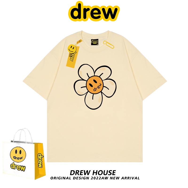 Áo Thun Ngắn Tay in Chữ "Mặt Cười / Hoa Hướng Dương" Thời Trang Mùa Hè Cho Nam Nữ