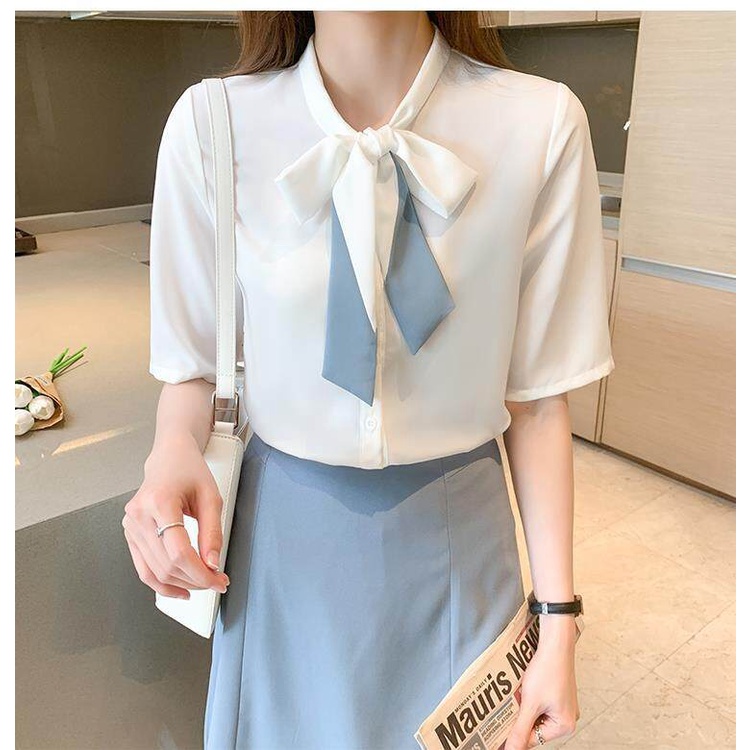 Plus Áo Sơ Mi Tay Ngắn Dáng Rộng Phong Cách Hàn Quốc Thời Trang Mùa Hè Cho Nữ