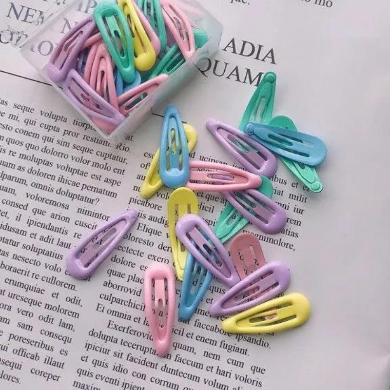Set 6 Kẹp Tóc mini 3cm Nhiều Màu Dễ Thương Cho Bé Gái