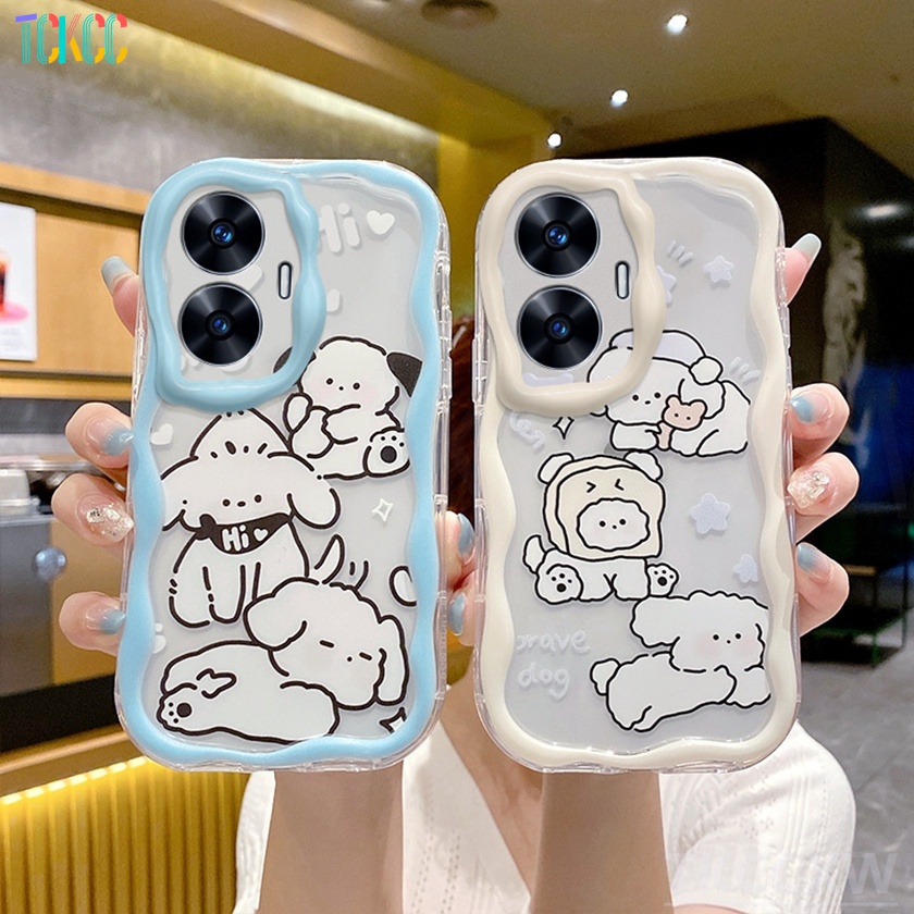Ốp Điện Thoại Họa Tiết Chú Chó Hoạt Hình Dễ Thương Cho Realme C55 C25 C15 C12 8 V13 GT Neo Flash 2T Q3 Pro