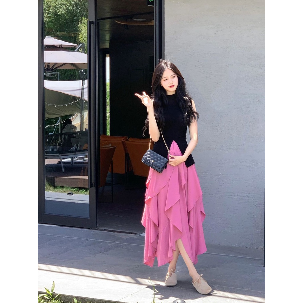 Set Áo Váy Yếm Plus Size Phong Cách Hàn Quốc Thời Trang Mùa Hè 2023 Cho Nữ