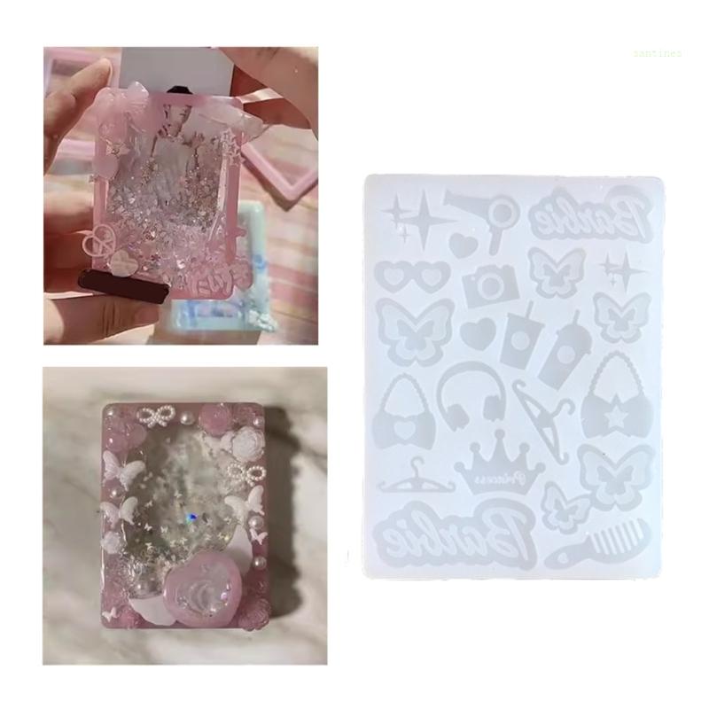 Bộ 3 Khuôn Silicon Đổ Epoxy Hình Nơ Làm Móc Khóa Cr