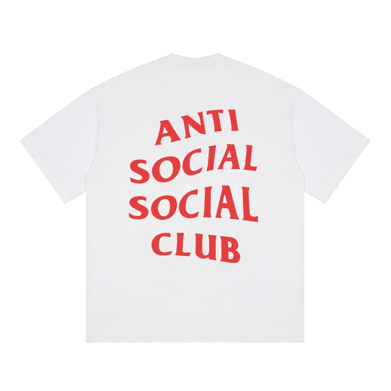 Áo Thun Ngắn Tay In Chữ antisocial club Thời Trang Nam Nữ