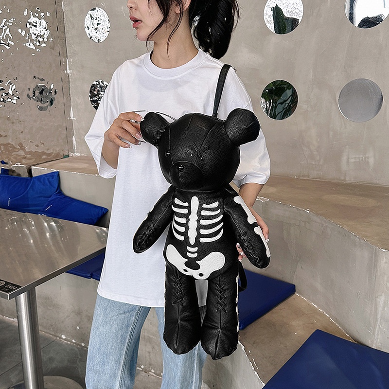 Ba Lô Hình Gấu Bông Phong Cách Harajuku Âu Mỹ Cho Nữ