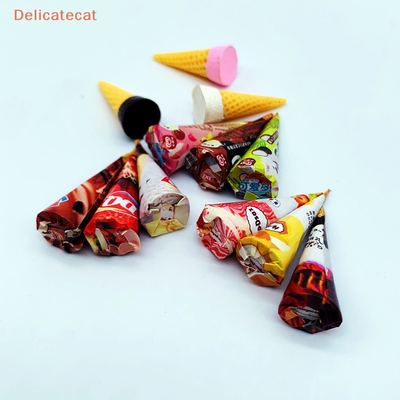 Set 3 Mô Hình Kem Ốc Quế Tỉ Lệ 1 / 12 Trang Trí Nhà Búp Bê