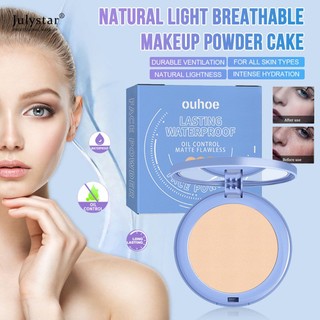 Phấn phủ chống thấm nước Lâu trôi hoàn hảo Kiểm soát dầu cả ngày Phấn nén làm trắng chống thấm nước tự nhiên JULYSTAR
