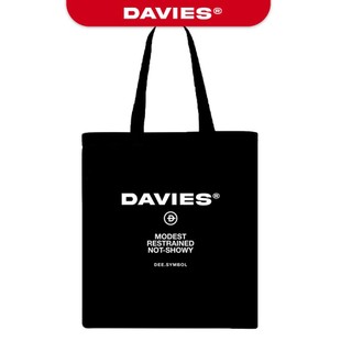 Túi tote vải đeo vai màu đen DAVIES