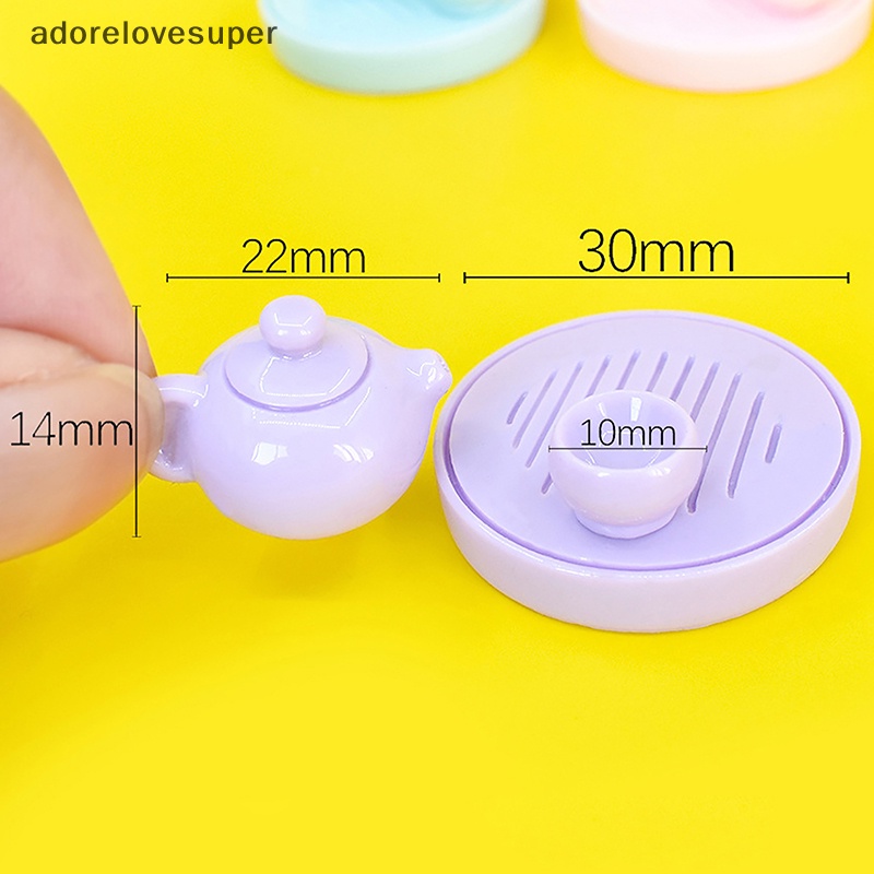 Mô Hình Ấm Trà Mini Bằng Nhựa Resin Phát Quang Dễ Thương DIY 1Vn