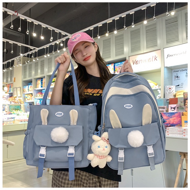 Balo Tai Thỏ Dễ Thương Phong Cách Hàn Quốc