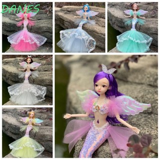 Búp bê nàng tiên cá / cánh bướm 3d bằng sequin 13 khớp dễ thương xinh xắn