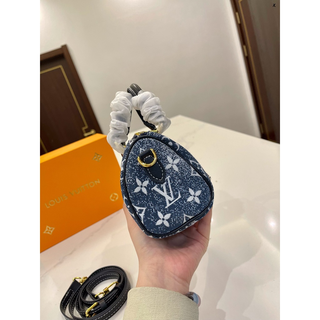 Túi Xách Denim Mini Hình Gối Thời Trang Cổ Điển Dành Cho Nữ