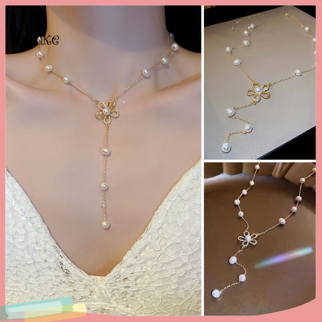 Vòng cổ MặT HìNh Hoa ĐíNh Kim Cương Giả ThờI Trang Cho Nữ