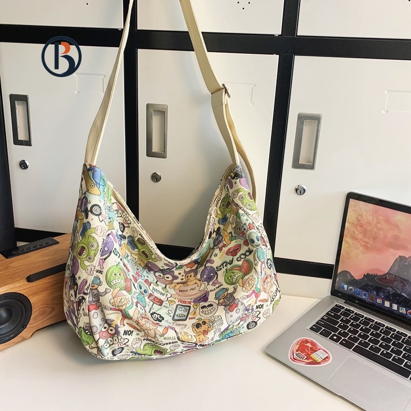 PUMB túi vải đeo chéo túi đeo chéo đi học fashion Korean Style Phong cách Chic L91TK60 37Z230911