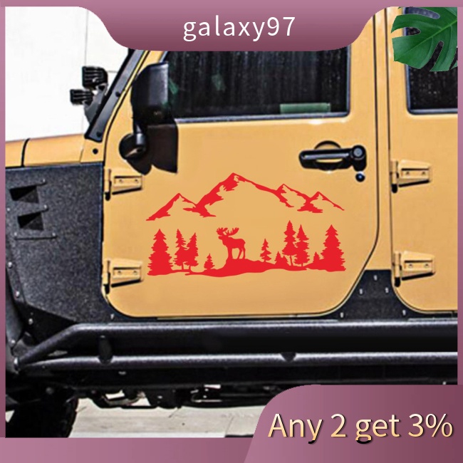 Miếng Dán Trang Trí Thân Xe Hơi Họa Tiết Rừng Cây / Núi Độc Đáo Cho Rv Camper galaxy D-1414