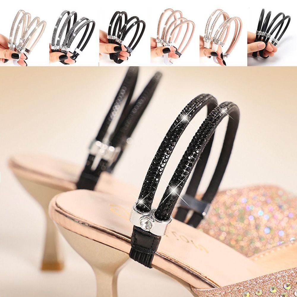 Niuyou dây giày nữ, giày trang trí gói cao gót bó dây giày, thời trang có thể điều chỉnh mắt cá chân giữ miễn phí tam giác dây giày lười nữ