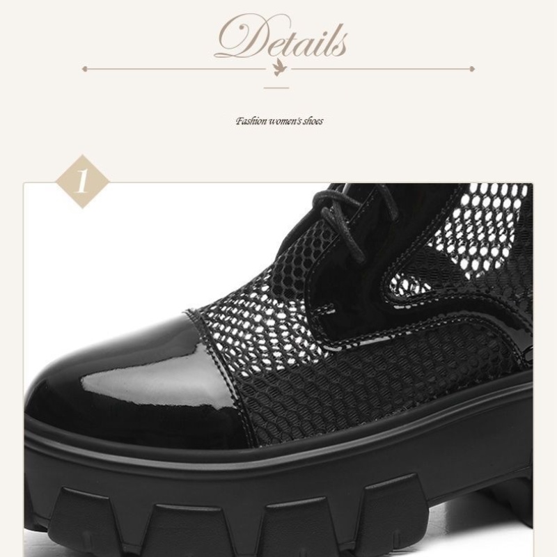 Giày Bốt Martin Đế Dày Phối Lưới Thoáng Khí Thời Trang Mùa Hè