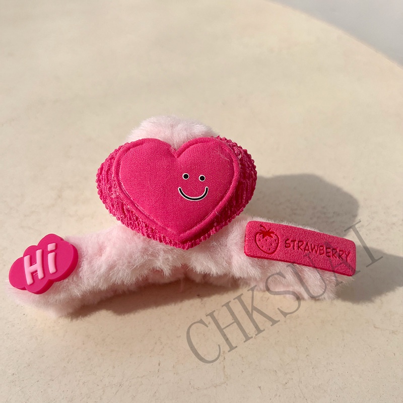 Kẹp Tóc Hình Nơ / Cá Mập Nhồi Bông Màu Hồng Dễ Thương Cho Búp Bê Barbie