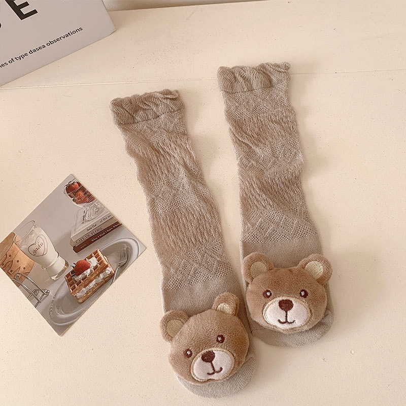 TẤT LƯỚI CỔ CAO HÌNH THÚ NHỒI BÔNG